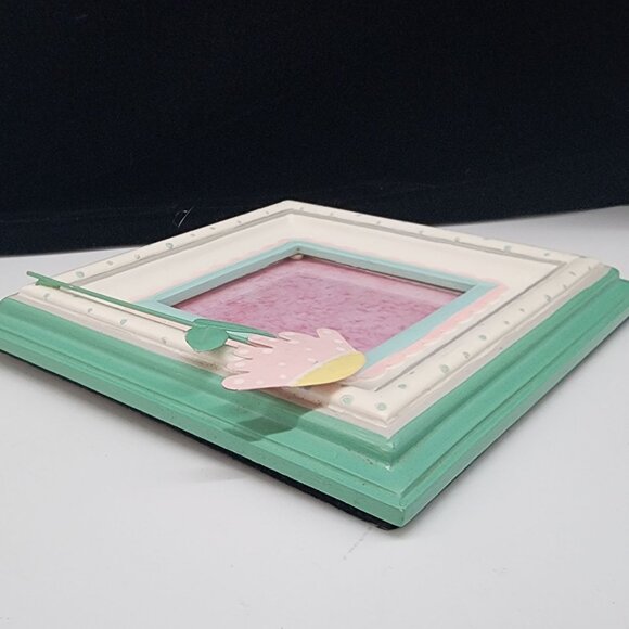 Hand Painted Floral Picture Frame By Bonnie Lynn Pastel Colors Easter - Picture 10 of 11